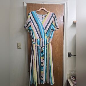 Lane Bryant Multicolor Striped Maxi Dress